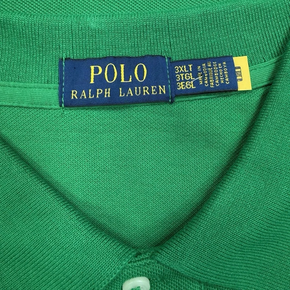 Polo Ralph Lauren Men's Big & Tall‎ Mesh Polo Shirt Green Size 3XLT NEW